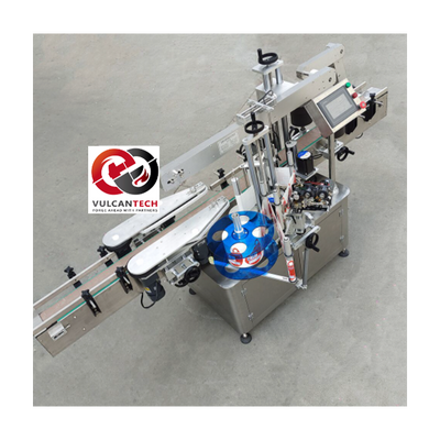 Automatic Double Sides Labeling Machine + Round Bottle Device