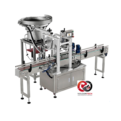 Automatic 4-Wheels Capping Machine With Cap Vibrating Sorter